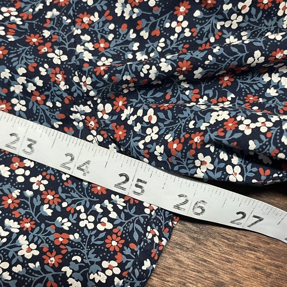 J Crew Mens Slim Stretch Floral Button Shirt XXL Navy Preppy Statement Retro 90s